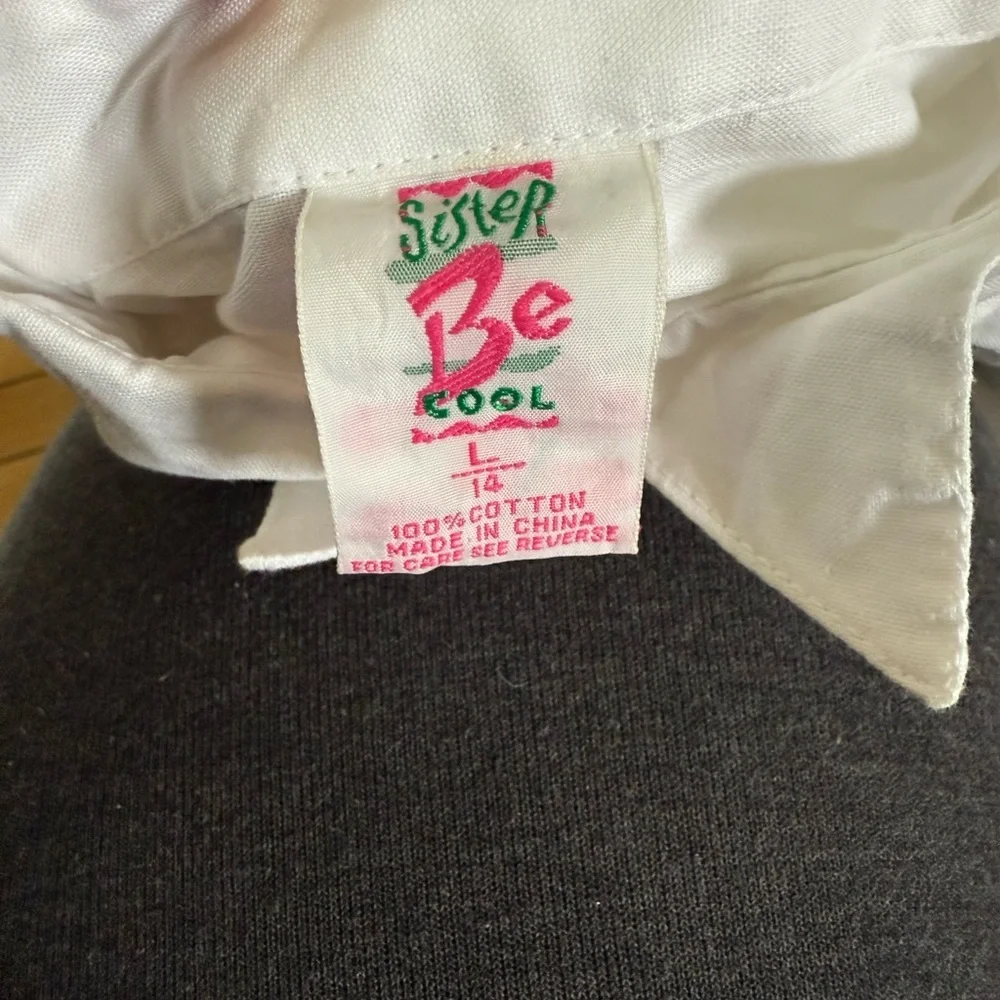 NWT Vintage 90s‎ Deadstock Sister Be Cool youth blouse